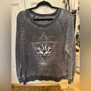 Miken Charcoal Floral Graphic Sweatshirt